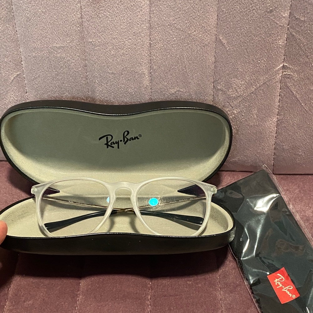 Ray-Ban Transparent Frame Eyewear with Case